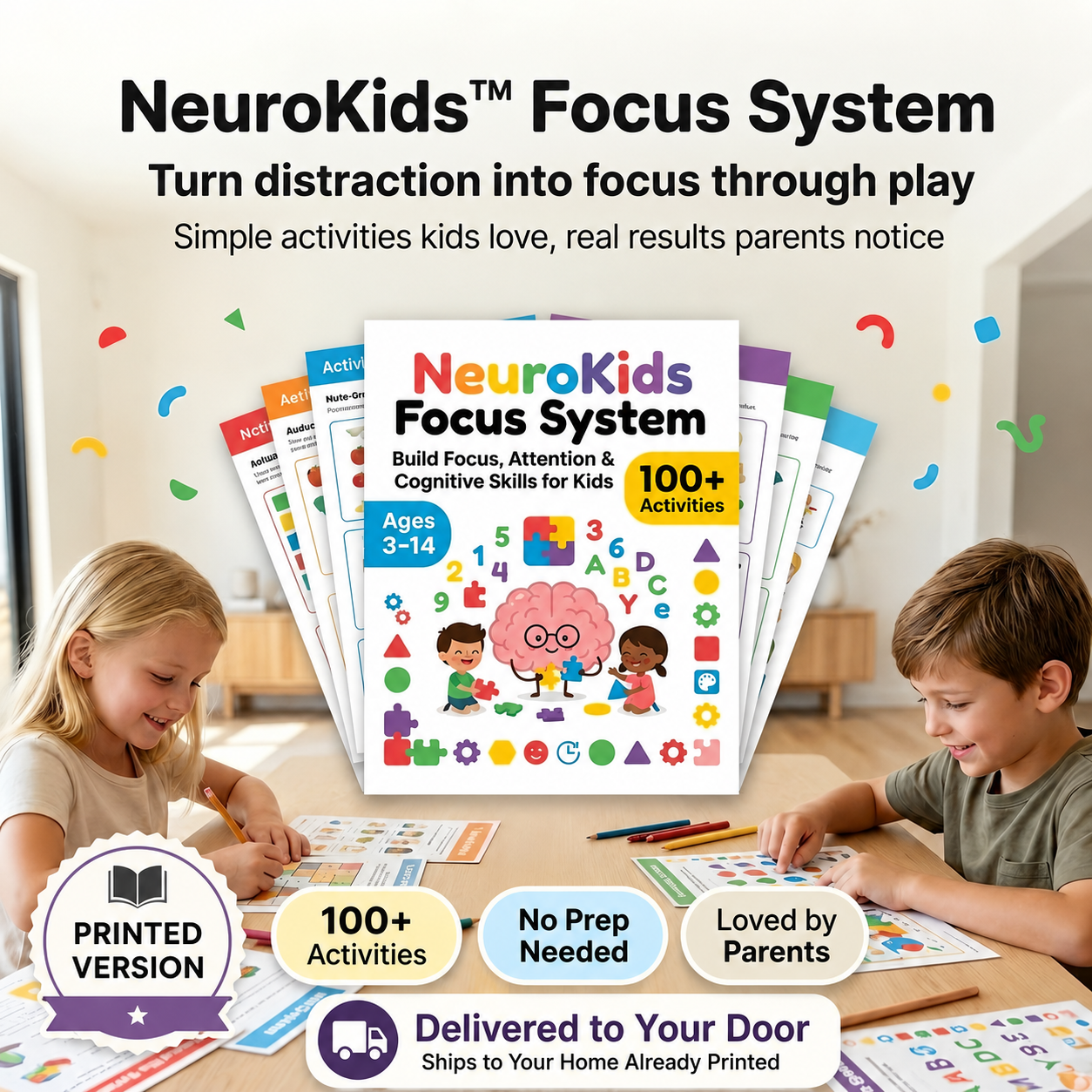 NeuroKids™ +100 Activities to Boost Attention, Focus, and Learning Printed Version