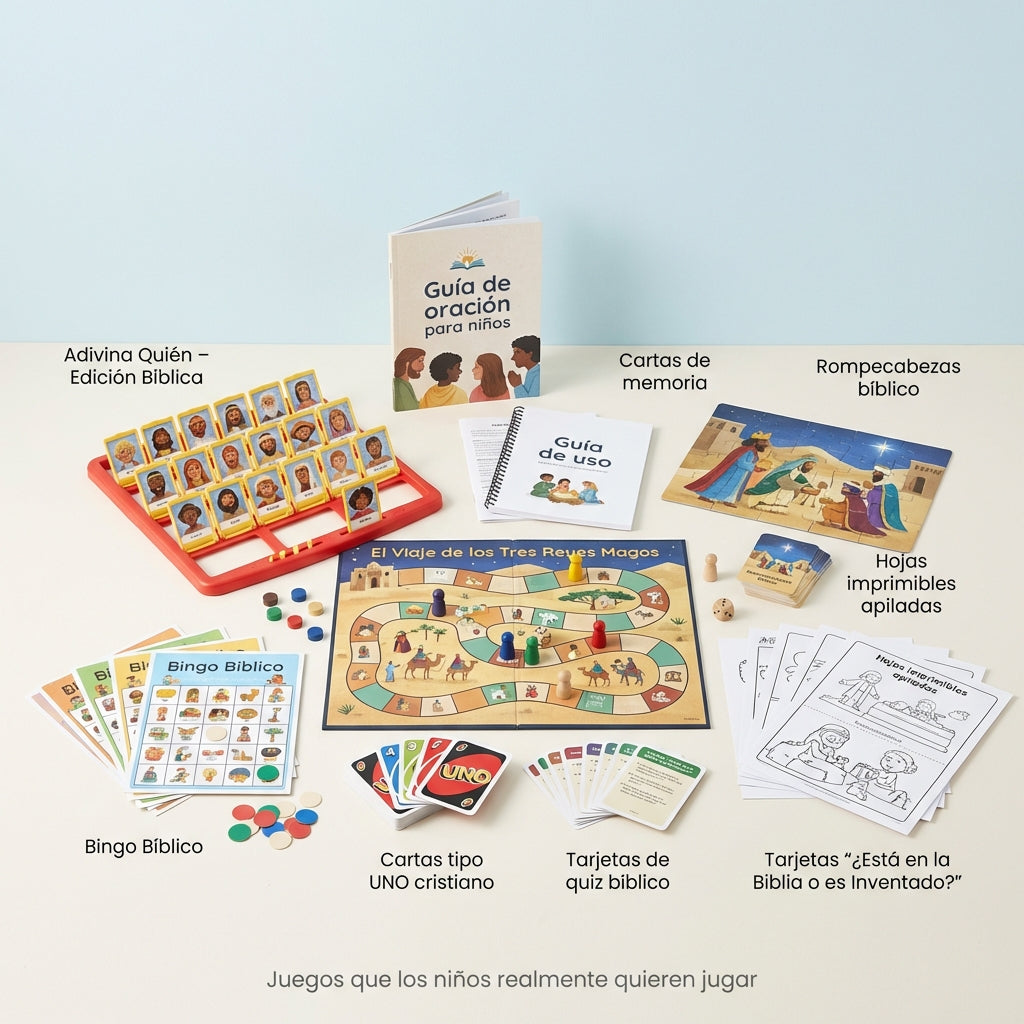 Fé Divertida: 11+ Juegos Bíblicos para Jugar, Aprender y Crecer en Fé
