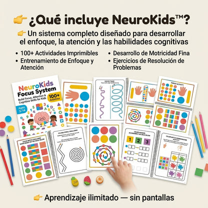 NeuroKids™ +100 Actividades Para Activar Atención, Enfoque y Aprendizaje